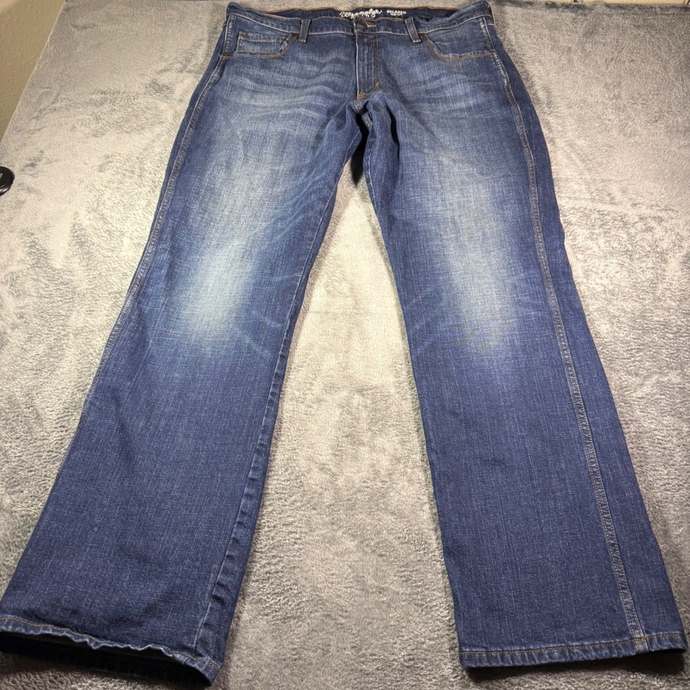 Wrangler Retro Relaxed Boot Jeans Mens 40x34 Blue Dark Wash Denim WLT20DW